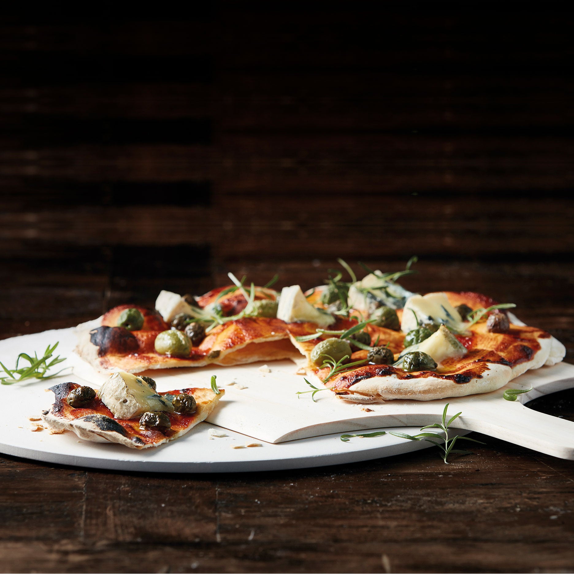 Pizzabagesten m/spade